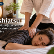 Séance de shiatsu, pratique japonaise favorisant la détente et le bien-être